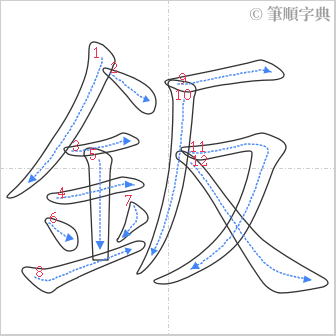 “「鈑」的筆順”