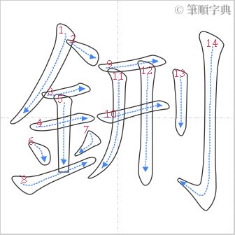 “「鉶」的筆順”