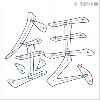 “「銩」的筆順”