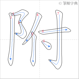 “「附」的筆順”