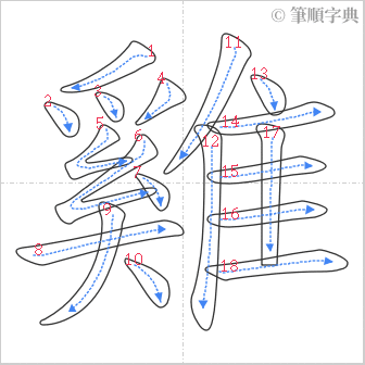 “「雞」的筆順”