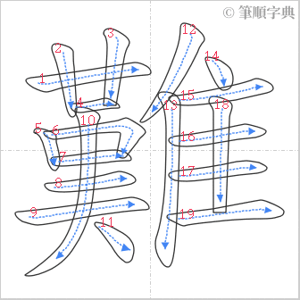 “「難」的筆順”