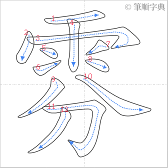 “「雰」的筆順”