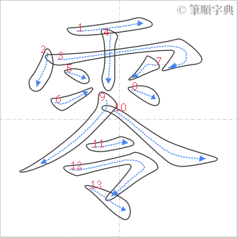 “「零」的筆順”