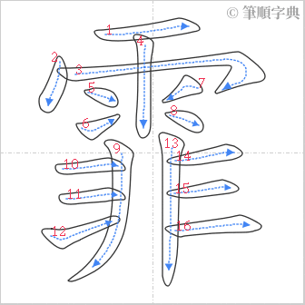 “「霏」的筆順”