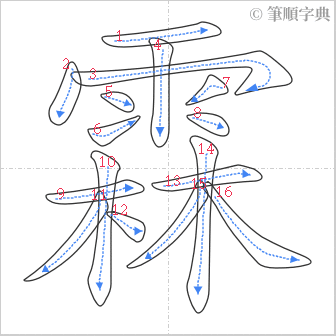 “「霖」的筆順”