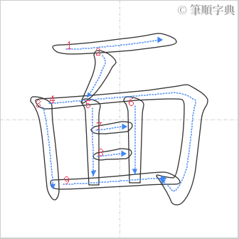 “「面」的筆順”