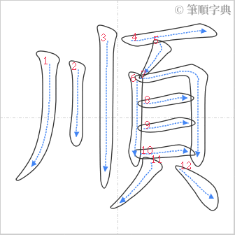 “「順」的筆順”