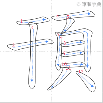 “「頇」的筆順”