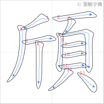 “「頎」的筆順”