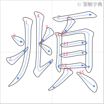 “「頫」的筆順”