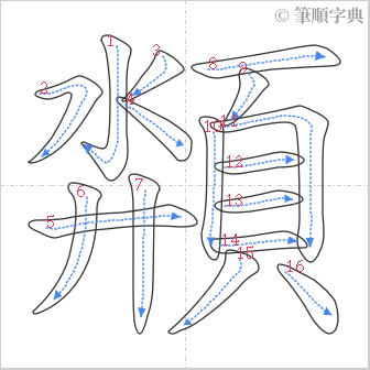 “「頮」的筆順”