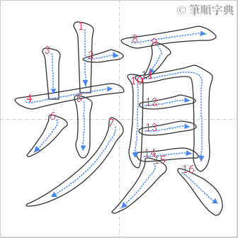 “「頻」的筆順”