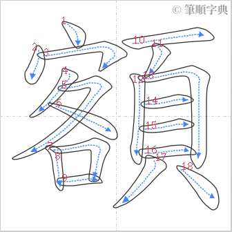 “「額」的筆順”