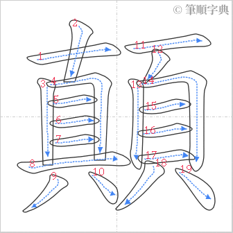 “「顛」的筆順”