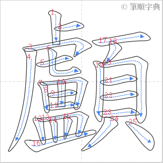 “「顱」的筆順”