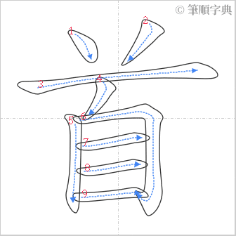 “「首」的筆順”