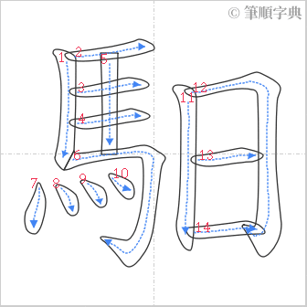 “「馹」的筆順”