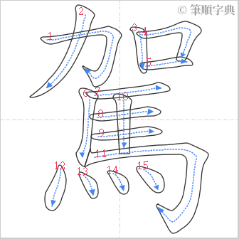 “「駕」的筆順”