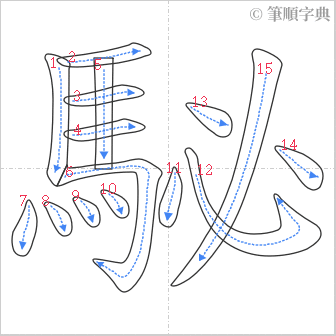 “「駜」的筆順”