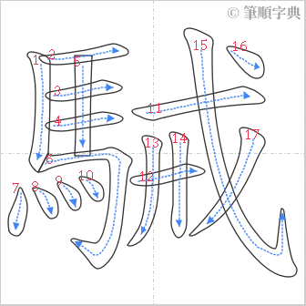 “「駴」的筆順”