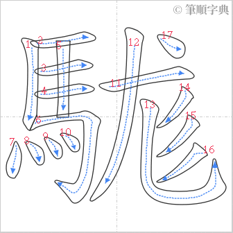 “「駹」的筆順”