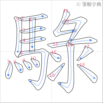 “「騄」的筆順”