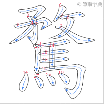 “「騖」的筆順”