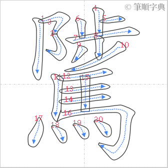 “「騭」的筆順”