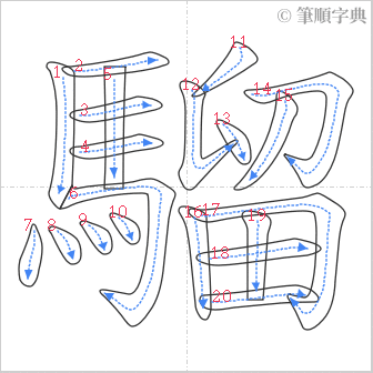 “「騮」的筆順”