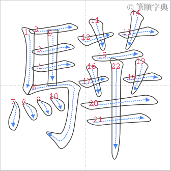 “「驊」的筆順”