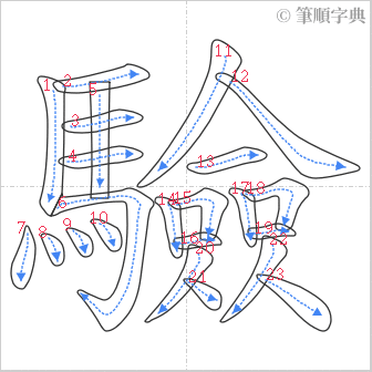 “「驗」的筆順”