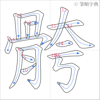 “「骻」的筆順”