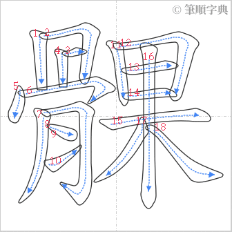 “「髁」的筆順”