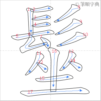 “「髽」的筆順”