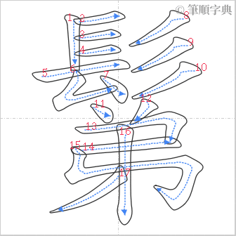 “「鬀」的筆順”