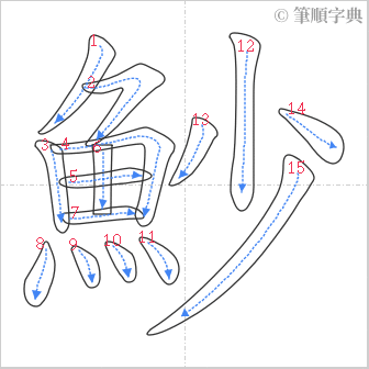 “「魦」的筆順”