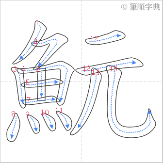 “「魭」的筆順”