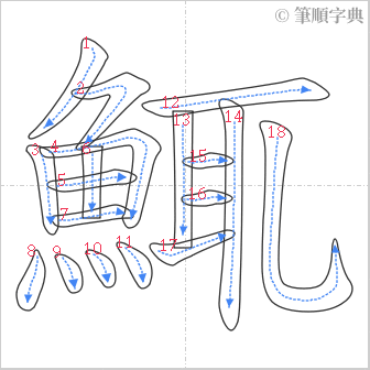 “「鮿」的筆順”