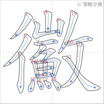 “「鰴」的筆順”