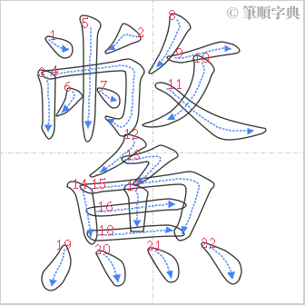 “「鱉」的筆順”