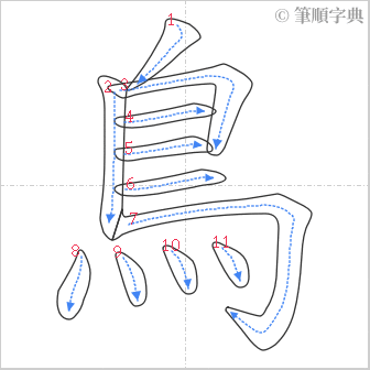 “「鳥」的筆順”