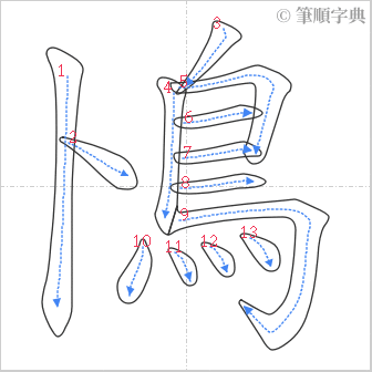 “「鳪」的筆順”