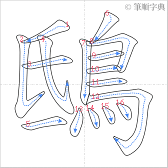 “「鴟」的筆順”