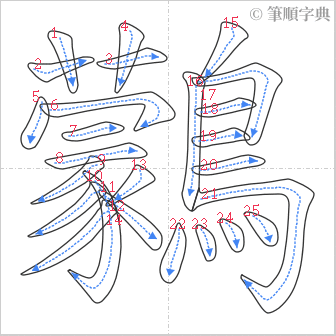 “「鸏」的筆順”