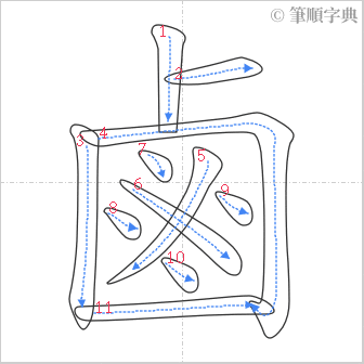 “「鹵」的筆順”