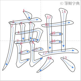 “「麒」的筆順”