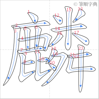 “「麟」的筆順”