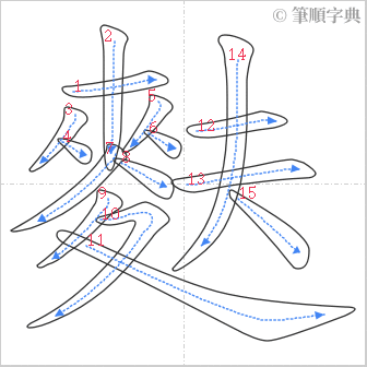 “「麩」的筆順”