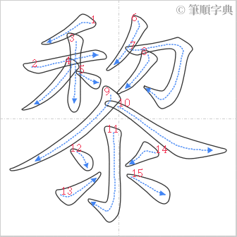 “「黎」的筆順”